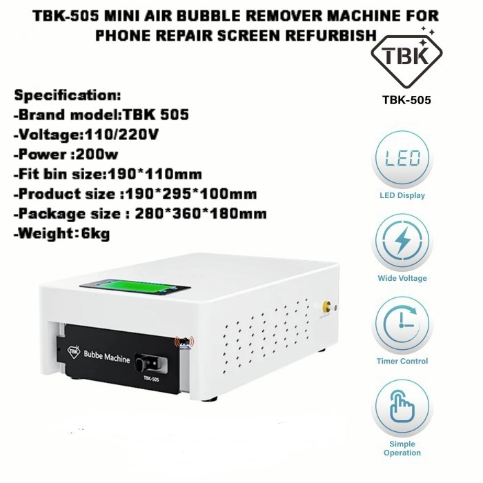 MESIN BUBBLE REMOVER TBK-505 IN COMPRESSOR ORIGINAL